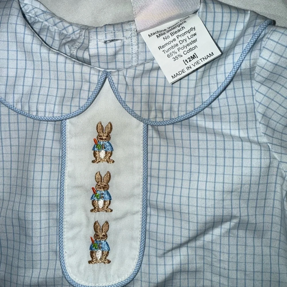 Charming Blue Checkered Diaper Cover Set